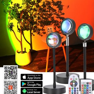 Sunset light, sunset light, atmosphere, Internet celebrity, fill light, sunset bedroom, night light projection, sunset lamp, graffiti APP