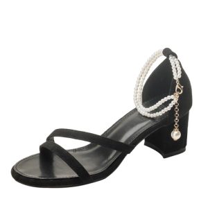 High heels women's summer with skirt, cheongsam shoes, bridesmaids, fairy, block heel sandals, women's mid-heel, french small