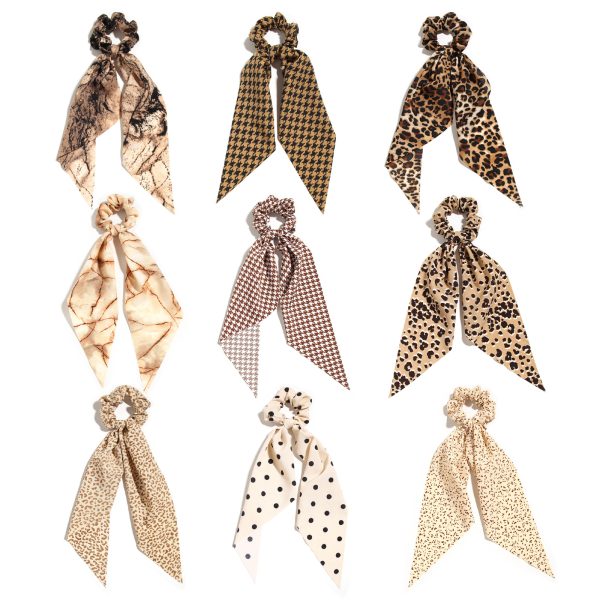 Leopard print triangle scarf, leopard print streamer, hair tie, new trendy European and American hair tie hair rope, female niche, simple temperament, atmospheric