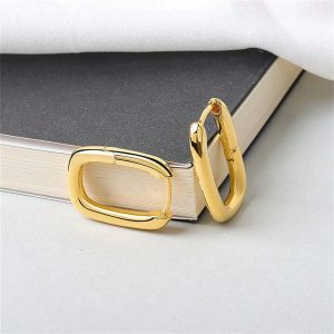 High-end earrings women's French U-shaped earrings simple and cool wind circle earrings earrings women's exquisite versatile earrings