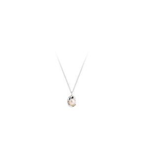 S925 sterling silver pearl geometric necklace women's simple design, niche ins, cold wind, light luxury, clavicle chain