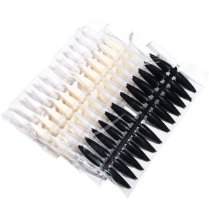 Nail art single number long pointed nail piece long fake nail sticker salon pointed nail piece nail sheet nail color card 240 pieces