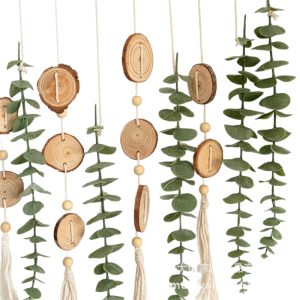 Simulation eucalyptus leaf hanging room decoration hand-woven wall hanging B&B entrance background wall decoration ins style