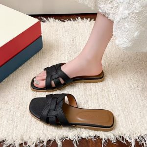 Fashion Sandals Women's 2025 New Summer Flat Toe Fairy Style Roman Shoes Sandals Korean Version 666-16