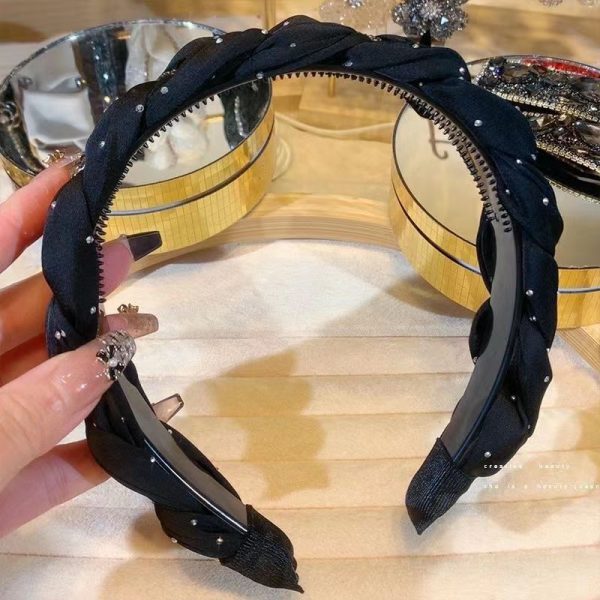 Exclusively for gypsophila rhinestone head hoop with teeth, non-slip braids, face washing, hairpins, headwear, twist headbands, bows - Image 3