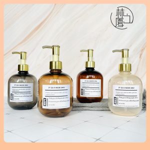 ✅ Lotion pressing dispensing bottles, empty bottles, shampoo, hand sanitizer, shower gel, bathroom, soft decoration, hotel model room
