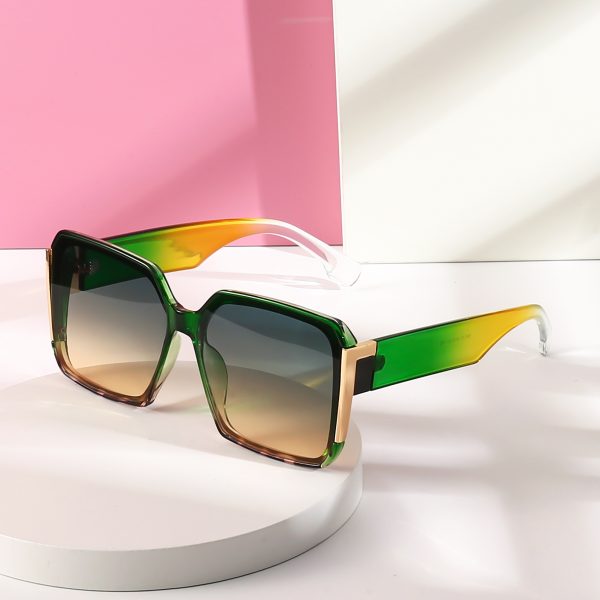 European and American retro square frame luxury trend women's sunglasses fashion retro outdoor men's sunscreen cross-border sunglasses