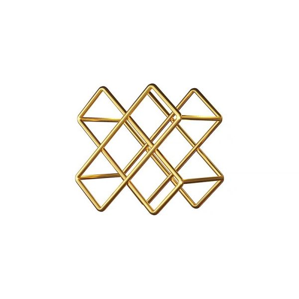 Red wine rack light luxury ornaments household diagonal wine bottle storage rack diamond lattice wine rack high-end wine cabinet decorations - Image 5