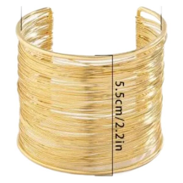 European and American cross-border hot sales versatile wire women's bracelet punk personality C-shaped opening arm bracelet dual-purpose wholesale - Image 5