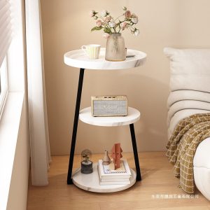 New Chinese three-story small table, home balcony, living room, small coffee table next to the sofa, dormitory B&B, hotel side table, corner table
