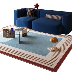 Bauhaus carpet, living room, coffee table blanket, vintage retro bedroom bedside blanket, floor mat, crystal velvet, non-slip and absorbent
