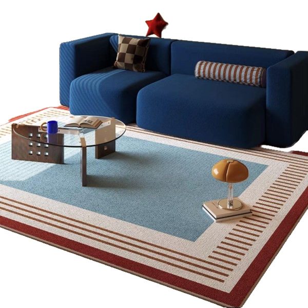 Bauhaus carpet, living room, coffee table blanket, vintage retro bedroom bedside blanket, floor mat, crystal velvet, non-slip and absorbent - Image 5