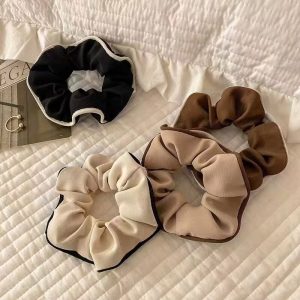 Korean version of the new fat intestine hair rope simple and versatile scrunchie head rope tie hair girl's large intestine circle leather wrapper hair accessories
