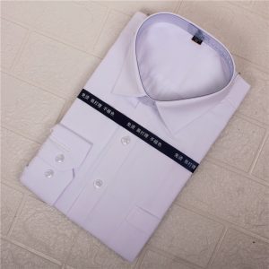 Su Xi can pick up a drop-off white polyester cotton shirt men's long-sleeved blue black short-sleeved shirt men's plus size