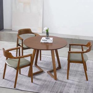 Nordic round table dining table simple modern balcony dining table chairs combination home negotiation small apartment table living room round