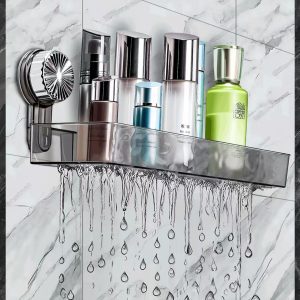 Storage rack, suction cup, punched hole, hand washing, toilet, suction cup, wall-mounted storage, bathroom, bathroom light luxury storage box