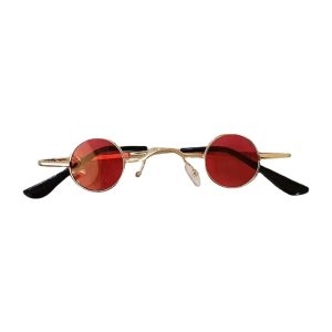 Punk round retro sunglasses, men's and women's ultra-small frames, traitors, hip-hop, concave sunglasses, prince glasses