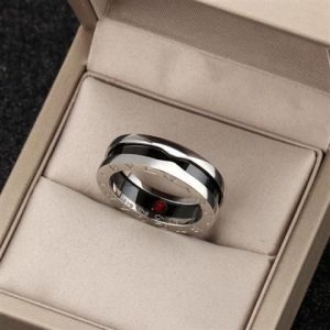 High Quality Red Man Charity Ring Men's and Women's Black and White Ceramic Ring Rose Gold Spring Ring Couple Ring
