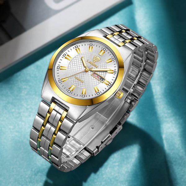 Rebinge luxury style new couple men's watch steel band day date waterproof women's watch one drop shipping - Image 2
