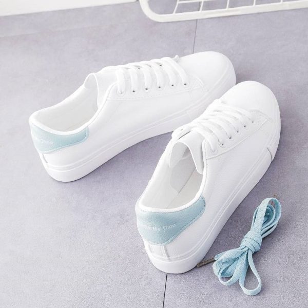 Lace-up pedals, women's shoes, summer new white shoes, student flat shoes, casual Korean version autumn shoes, lightweight spring and autumn shoes - Image 3
