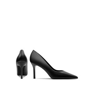 High heels stiletto black 2025 new 7cm high heel professional single shoes women's formal interview office work shoes