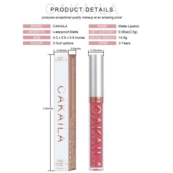 Check it out! Link Disclaimer - Foreign Trade Exclusive: CAKAILA 18-Color Waterproof Lip Gloss - Image 3