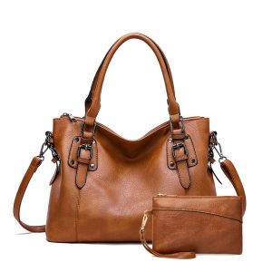 New fashion European and American women's bags, retro simple shoulder bags, large-capacity textured handbags, elegant crossbody bags in stock