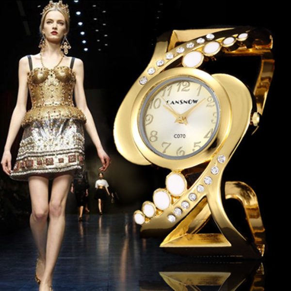 AliExpress watch women's watch women's diamond-encrusted bracelet watch high-end fashion girls' cut-out watch - Image 4