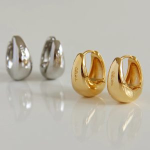 French vintage CELI metal brass gold-plated earrings European and American cross-border cold wind high quality earrings jewelry wholesale