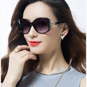 New sunglasses ladies fox head large frame hollow korean version slim sunglasses fashion trend gradient glasses outdoor