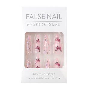 European and American long pointed nails, broken diamonds, butterfly dot diamonds, clouds, hot girls, nail stickers, cross-border wearable manicures