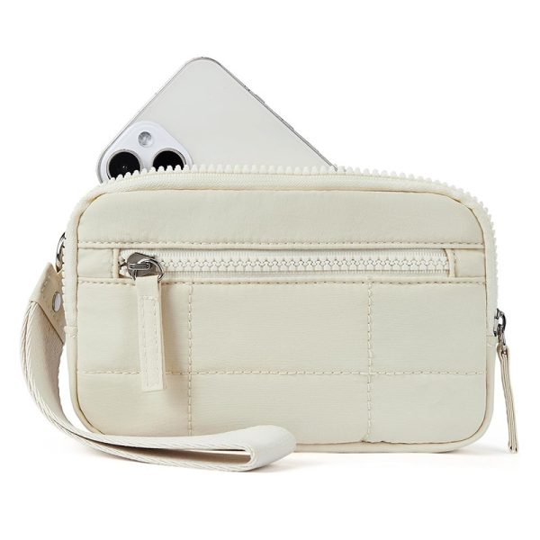 Amazon New Women's Wristband Wallet Nylon Quilted Wallet With 3 Zipper Wallets Accommodates Travel Card Wallet - Image 3