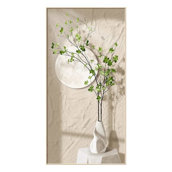 Entrance hallway paintingNordic sense of luxury, aisle hanging painting, cream wind texture painting, living room sofa, background wall decoration painting - Image 5