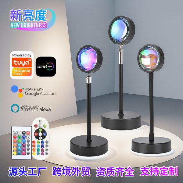 Foreign trade color matching, filling light, atmosphere, projection light, Internet celebrity shooting, sunset light, sunset lampstand, graffiti night light