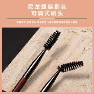 Cross-border hot selling eyelash brush, double head eyebrow brush, spiral comb brush, eyelash roll, professional Cangzhou makeup brush, beauty tool