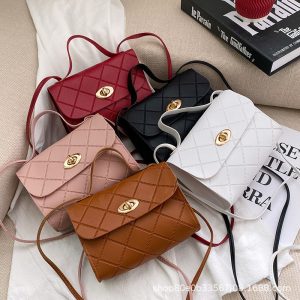 Diamond striped small square bag women handbags2021 Korean version of the portable small bag foreign trade wholesale fashion trendy bag