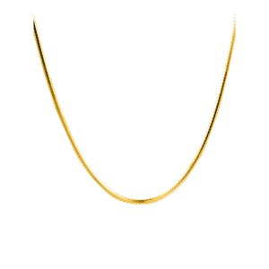 S925 sterling silver necklace female gold-plated necklace box chain, snake bone chain, O-word chain, clavicle chain, silver chain jewelry wholesale