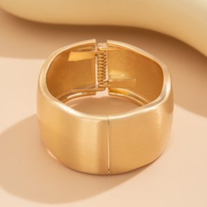 Cross-border punk style women's bracelet women's wide spring buckle Bracelet hand ornament irregular metal bracelet bracelet