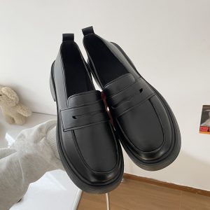 British-style small leather shoes, thick-soled loafers, spring and autumn new preppy style pumps, women's shoes, one-foot single shoe trend