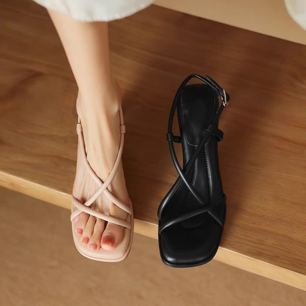 2025-like sandals for women to wear stiletto soft soles in summer French beautiful high heels and evening breeze roman sandals - Image 4
