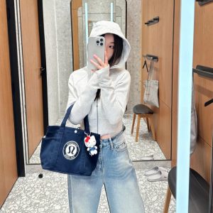 lulu Daily Mini Multi Pocket Mini Tote 6.5L Lunch Box Bag Cute Casual Handbag Lady