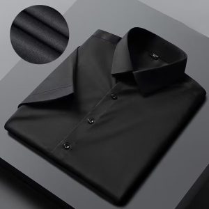 Summer Interview Work Short Sleeve Shirt Men's Business Formal Wear Bottom Layer Student Slightly Loose Shirt High Quality Top