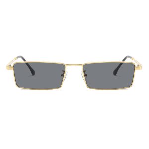 Retro small frame square metal glasses frame sunglasses men's high-quality small face women's sunglasses high-quality anti-UV