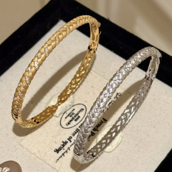 Italy vintage French brushed wheat ear woven bracelet women's niche design is exquisite, fashionable, and high-end