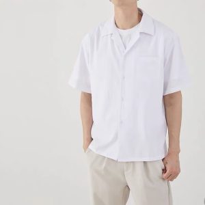 Korean version of the summer thin short-sleeved shirt trend ins casual loose boys' shirt half-sleeved male student t