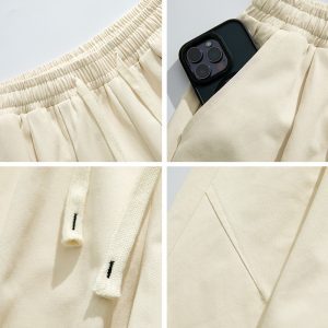 Hanlu Japanese men's texture loose cargo shorts men's summer versatile basic solid color casual pleated cropped pants