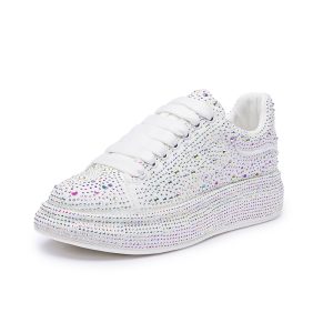 N93 Spring and Autumn Fashion: New Rhinestones Sparkling Stars, Low-top Lace-up Casual Women's Fashion Shoes, Fashionable and Versatile