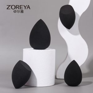 Beauty eggs do not eat makeup drops, diagonal cut makeup sponges, makeup eggs, dry and wet eggs, black makeup eggs in a box