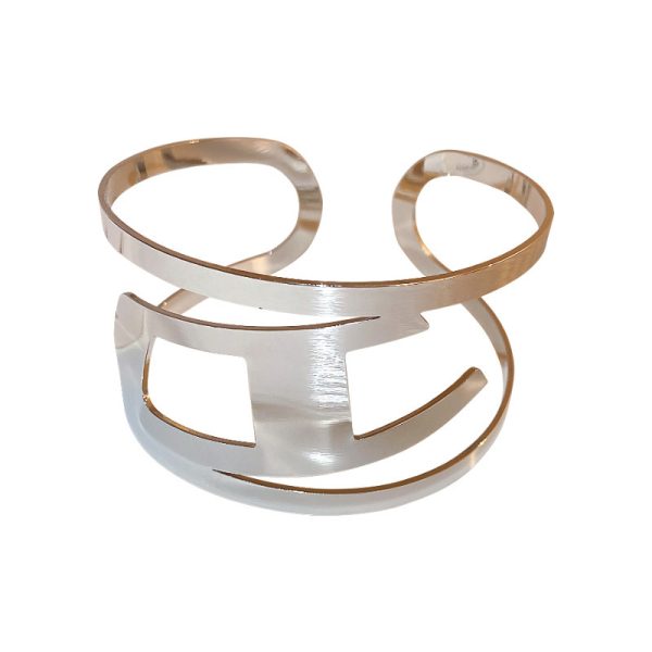 Cross-border, European and American personality open armbands, fashion trendy niche bracelets, high-end temperament, cold wind hand ornaments - Image 5