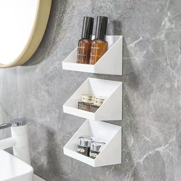 Mirror cabinet storage box, bevel storage box, bathroom lipstick, cosmetics sorting box, non-perforation, oblique storage rack - Image 4